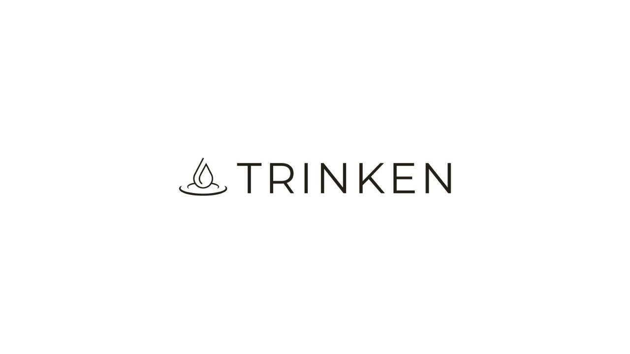 Trinken Typography Logo - An elegant and refined typography design for Trinken, the water dispenser company. The logo features clean and sophisticated lettering, creating a timeless and luxurious aesthetic for the brand